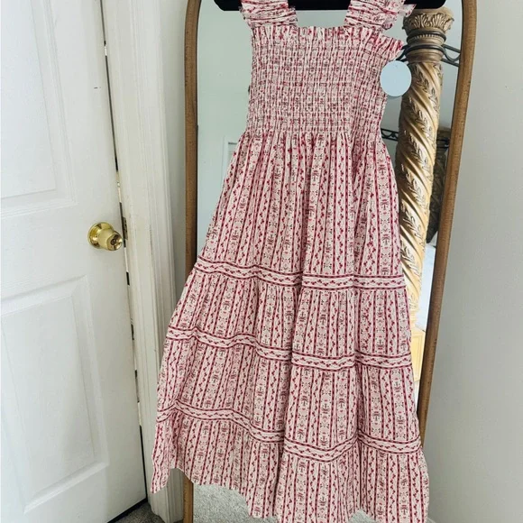 Hill House Pink Floral Smocked Tiered Maxi Dress - Picture 6 of 8